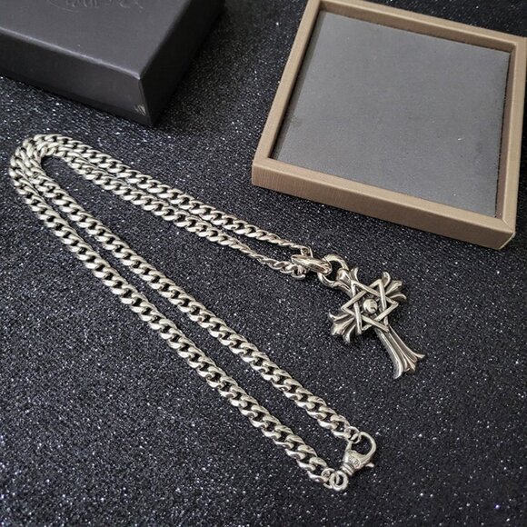 Chrome Hearts Cross Star Silver Necklace - Picture 5 of 6